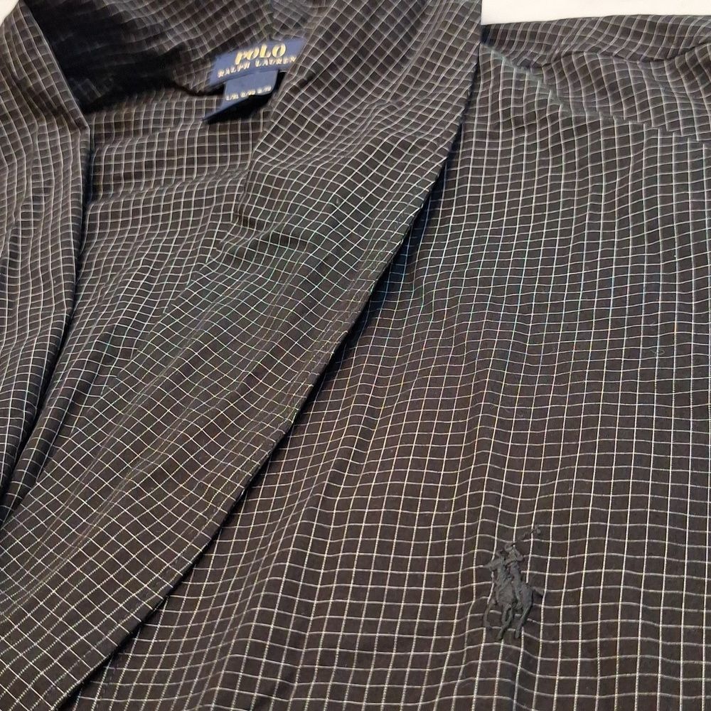Polo Ralph Lauren Lightweight Cotton Bath Robe Loops NO TIE included Unisex Lg
